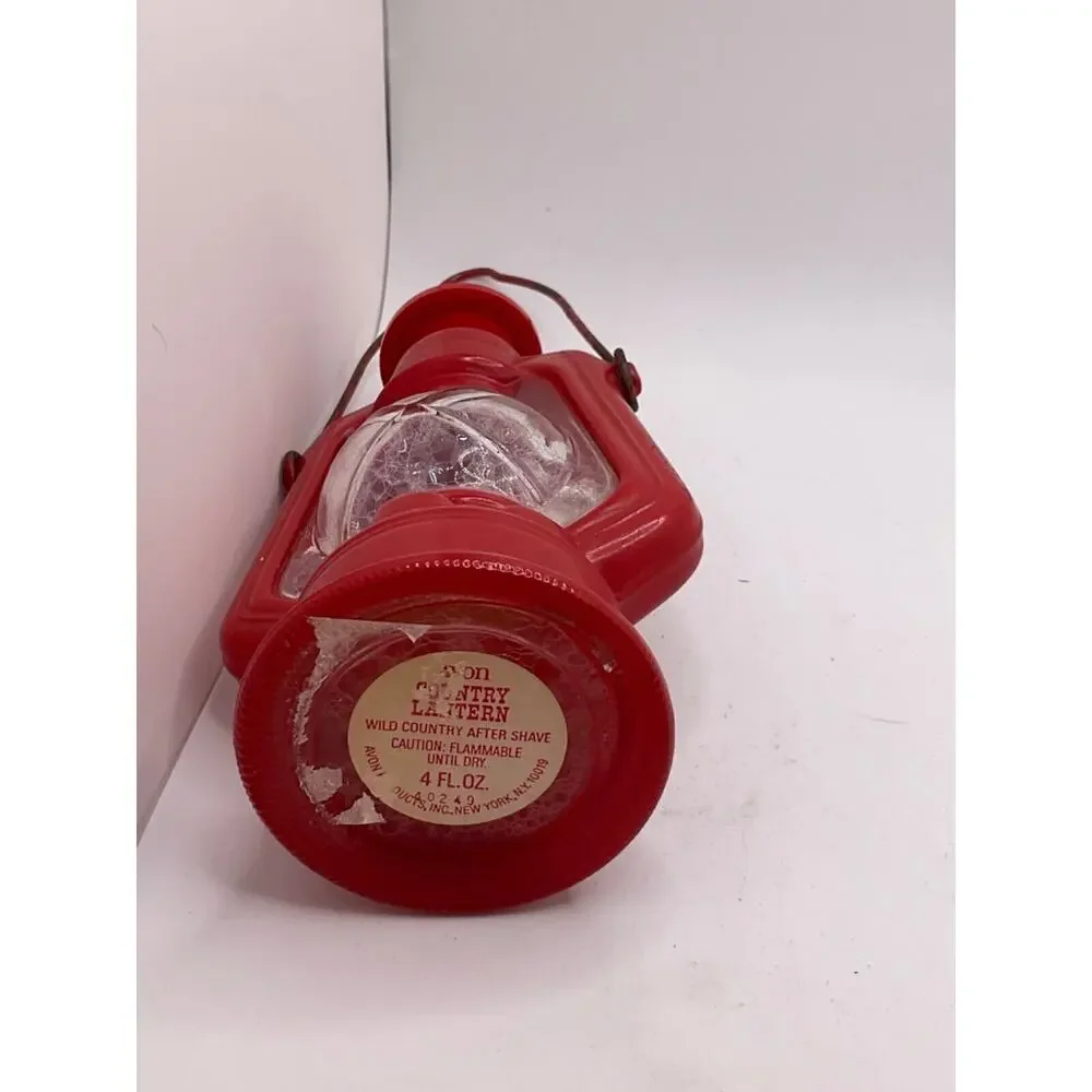 Vintage AVON Country Lantern Red Decanter, Collectible, Minor Paint Wear EMPTY‎